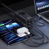 Multiport USB C Hub Adapter Charging Block Desktop Charging Hub PD 67W EU Plug Charger Adapter Connector For Game Console Smart Phones Tablet Laptop black