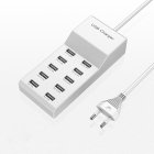 Multiport USB Hub 10 In 1 USB Wall Charger Splitter 5V 2.4A Fast Charging For Laptop PC Printer Flash Drive Mobile Devices 10-port A18  EU plug