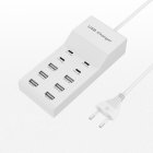 Multiport USB Hub 10 In 1 USB Wall Charger Splitter 5V 2.4A Fast Charging For Laptop PC Printer Flash Drive Mobile Devices 4C+6USB EU plug2