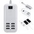 Multiport USB Hub Adapter 30W Charging Block Desktop Charging Hub 6 USB Ports Charger Adapter With LED Work Indicator For Smart Phones Tablet Laptop white US pl