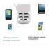 Multiport USB Hub Adapter 30W Charging Block Desktop Charging Hub 6 USB Ports Charger Adapter With LED Work Indicator For Smart Phones Tablet Laptop white US pl