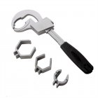 Multipurpose Sink Wrench Adjustable Range 56-80 Mm Arc Toothed Bathroom Plumbing Installation Tools 4pcs