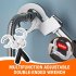 Multipurpose Sink Wrench Adjustable Range 56 80 Mm Arc Toothed Bathroom Plumbing Installation Tools 4pcs