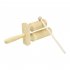 Musical Instrument Percussion Instrument High Low Clapper Percussion Toy Children Musical Instruments Wooden With Knock Stick Wood color
