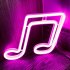 Musical Note LED Neon Sign USB Battery Powered Decoration Neon Lamp For Home Bedroom KTV Bar Party Wall Decor pink