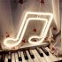 Musical Note LED Neon Sign USB Battery Powered Decoration Neon Lamp For Home Bedroom KTV Bar Party Wall Decor pink
