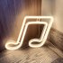 Musical Note LED Neon Sign USB Battery Powered Decoration Neon Lamp For Home Bedroom KTV Bar Party Wall Decor pink