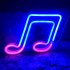 Musical Note LED Neon Sign USB Battery Powered Decoration Neon Lamp For Home Bedroom KTV Bar Party Wall Decor pink