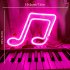 Musical Note LED Neon Sign USB Battery Powered Decoration Neon Lamp For Home Bedroom KTV Bar Party Wall Decor pink