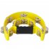 Musical Tambourine Handbell with Double Row Metal Jingles Percussion Drum Party Gift Percussion Instruments yellow