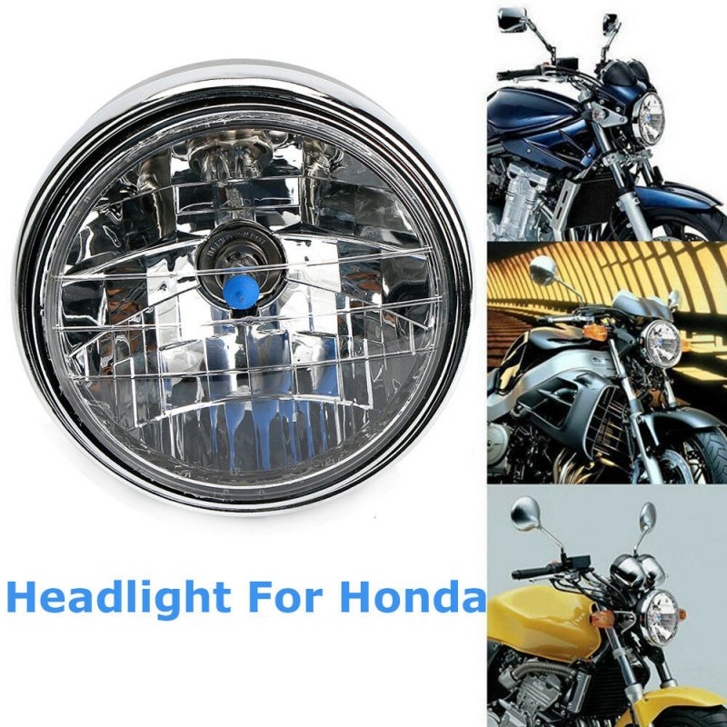 7 Inch 35W Universal Motorcycle Headlight Transparent Crystal Glass Clear Lens Beam Round LED HeadLamp For Hond
