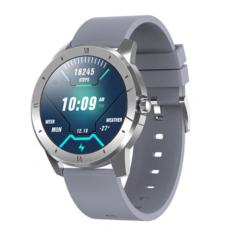 Mx12 Smart Watch Bluetooth Call Music Player Sports Bracelet Keep Health Smart Watch Gray silicone belt