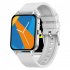 Mx7 Men Women Smart Watch Body Temperature Text Bluetooth compatible Call Ip68 Waterproof Sports Bracelet silver