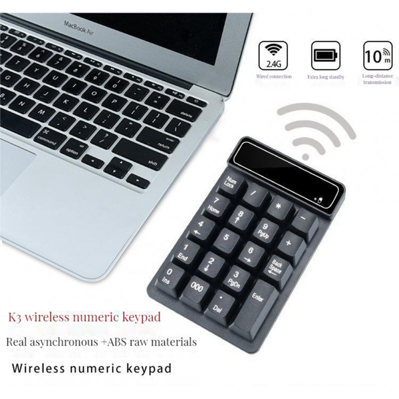 Wireless Numeric Keyboard Suspended Mechanical Feeling 19 Key Numpad Mini Keypad Password Input Device 