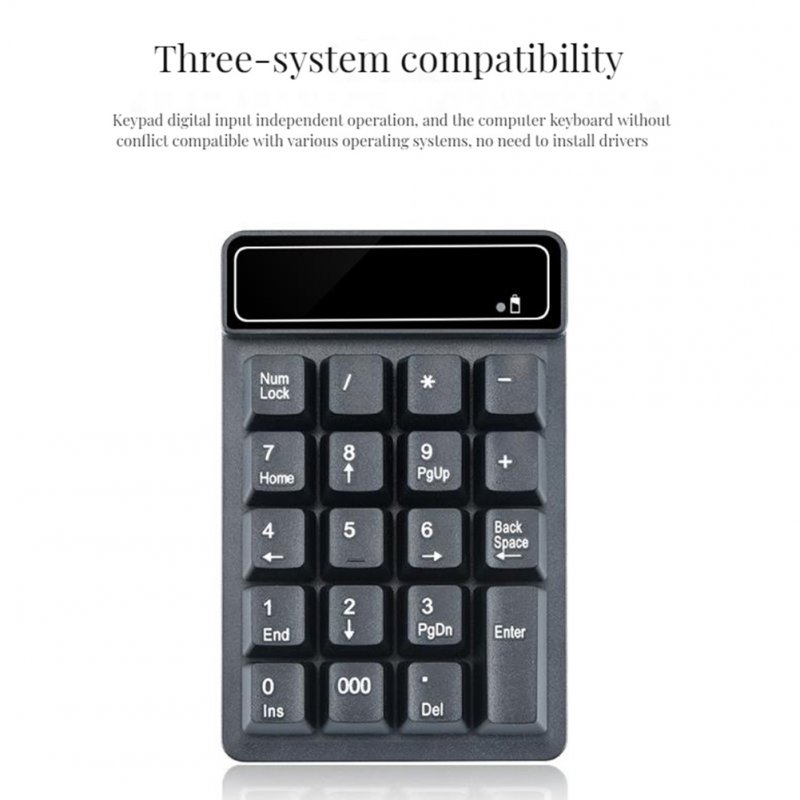 Wireless Numeric Keyboard Suspended Mechanical Feeling 19 Key Numpad Mini Keypad Password Input Device 