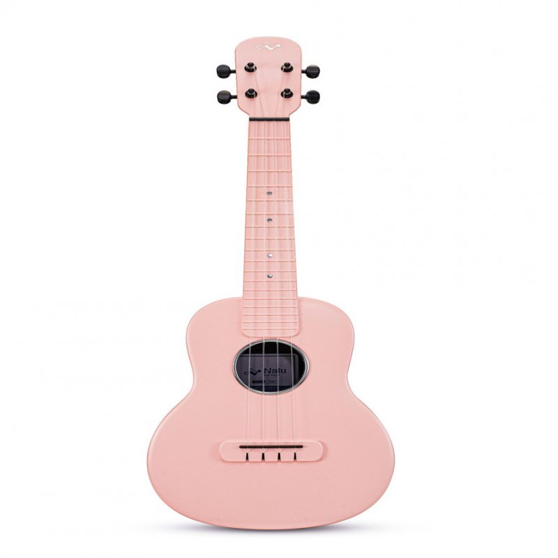N1 Composite Carbon Fiber Ukulele Smooth Neck 12-fret Strings Portable Lightweight Musical Instrument For Professional Beginner Pink