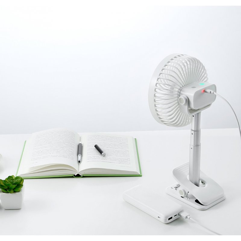 Silent Mini Fan Electric USB Charging Telescopic Stand Fan for Home Office 