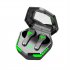 N35 Luminous Gaming Headset Bluetooth compatible 5 2 Binaural In ear Low latency Cool Gaming Headphone Earbuds Black