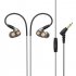 N35 Ring Iron Earphone In Ear Cable Control Noise Reduction HiFi Super Bass Headset Mobile Phone Universal black