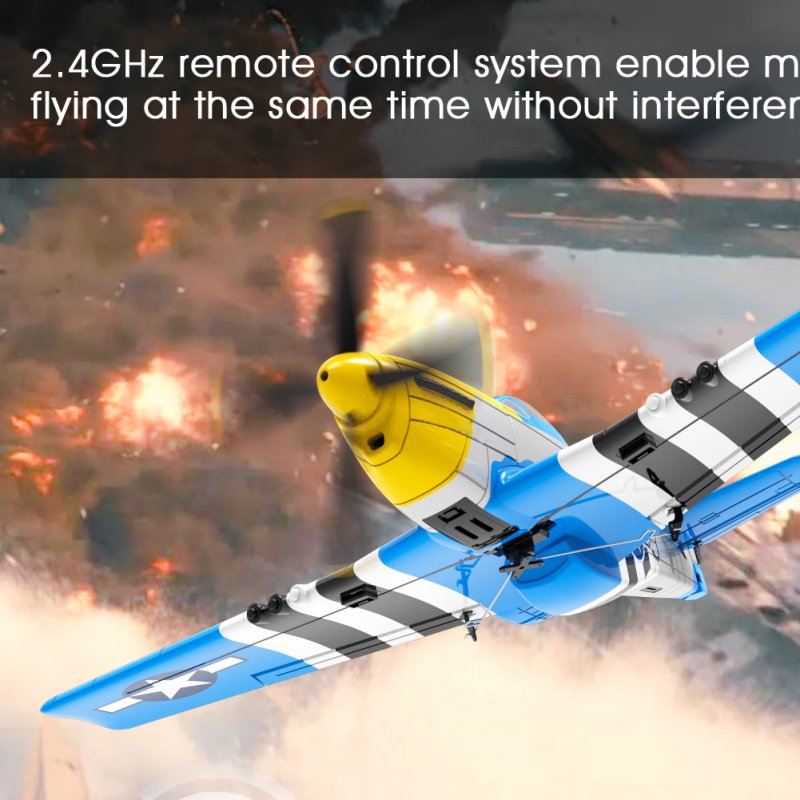 P-51d Remote Control Plane 4-Channel RC Aircraft 400mm Wing Span Epp Foam RC Airplane for Beginners