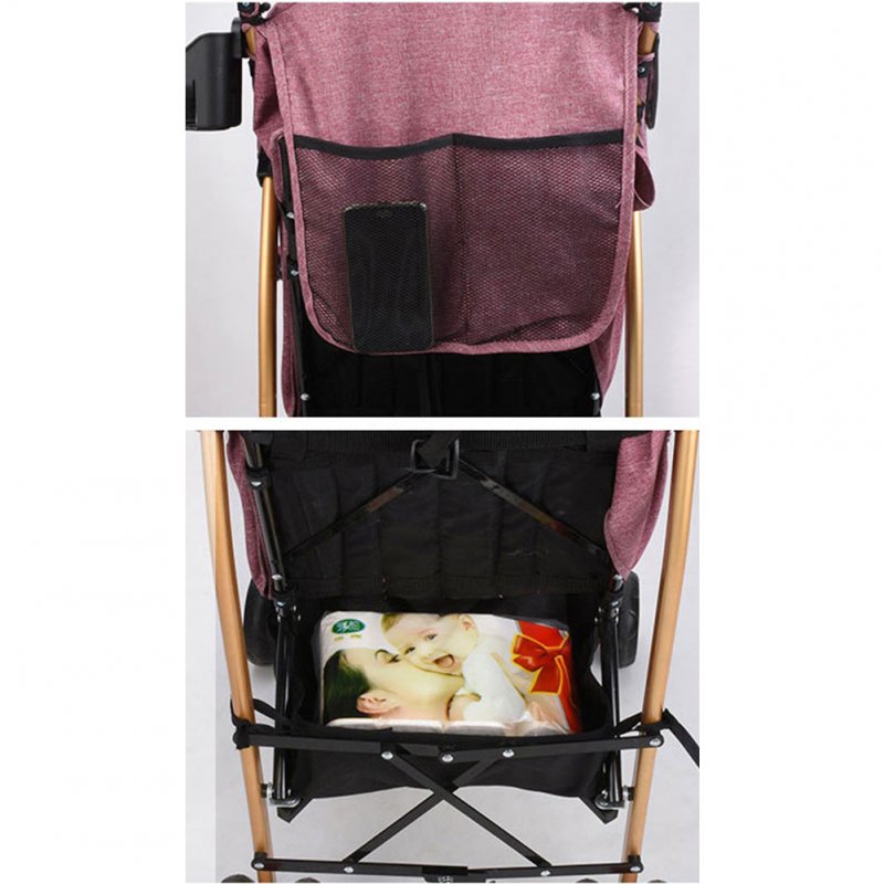 Baby Stroller Four-wheel Foldable Lightweight Baby Carriage with Front Wheel Shock Absorber 