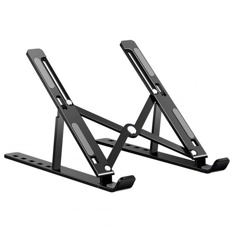 N8 Laptop Stand Aluminum Alloy Computer Folding Riser Adjustable Laptops PC Tabletop Mount For Notebook Tablet Computer N3 Black