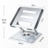 N8 Laptop Stand Aluminum Alloy Computer Folding Riser Adjustable Laptops PC Tabletop Mount For Notebook Tablet Computer N3 silicone silver