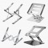 N8 Laptop Stand Aluminum Alloy Computer Folding Riser Adjustable Laptops PC Tabletop Mount For Notebook Tablet Computer N3 silicone silver