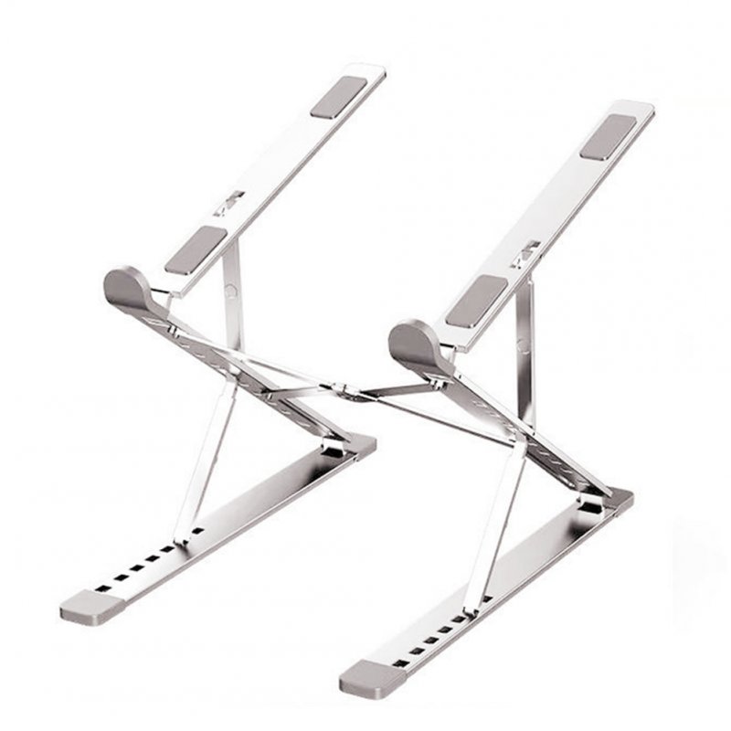N8 Laptop Stand Aluminum Alloy Computer Folding Riser Adjustable Laptops PC Tabletop Mount For Notebook Tablet Computer N8 silver (oxidized)
