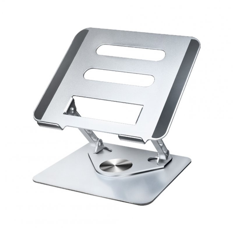 N8 Laptop Stand Aluminum Alloy Computer Folding Riser Adjustable Laptops PC Tabletop Mount For Notebook Tablet Computer XZ05 silver