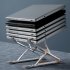 N8 Laptop Stand Ergonomic Laptops Desk Elevator Aluminium Alloy Folding Holder For Notebook Computer Laptop Tablet N8 silver  die cast paint 