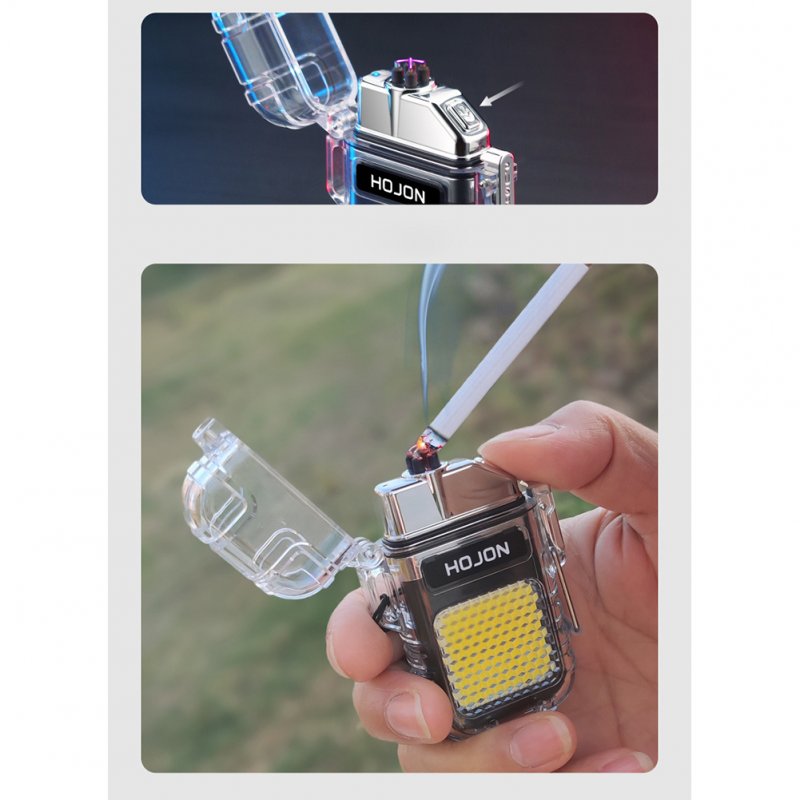 Mini Usb Cigarette Lighters Type-c Rechargeable Multifunctional Outdoor Windproof Double Arc Lighter 