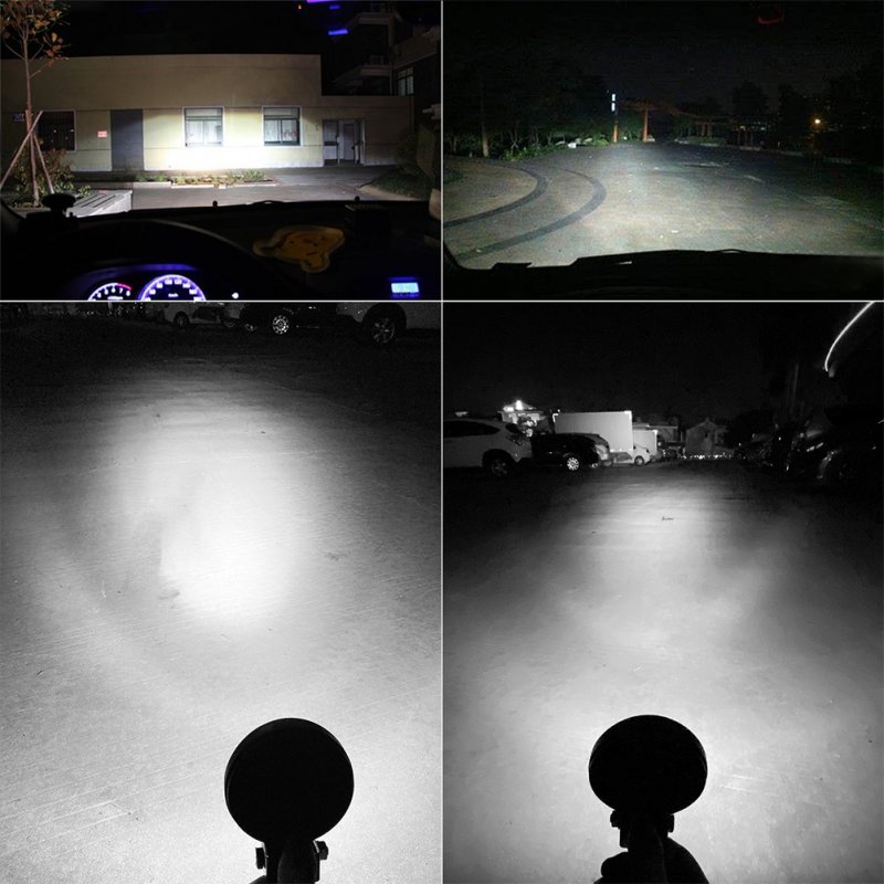 2PCS 10-30V 6000K 72W Car LED Light Mini 3 inch 14 beads Round Lamp Off-road Car Headlights Motorcycle Spotlights
