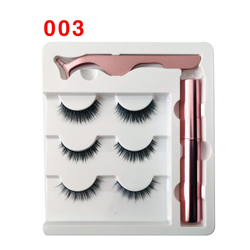 Soft Magnetic Eyeliner False Eyelashes Tweezers Set for Beauty 