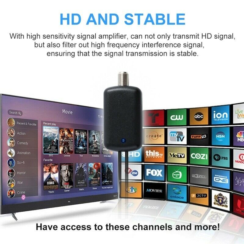 960 Mile Range Antenna TV Digital HD Skywire 4K HDTV 1080P Indoor with Amplifier 