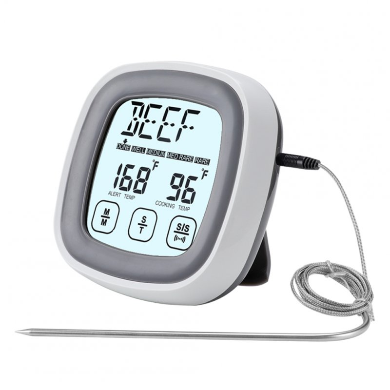 Wireless Bbq Thermometer With Probes Timer For Kitchen Meat Grill Electronic Timer 