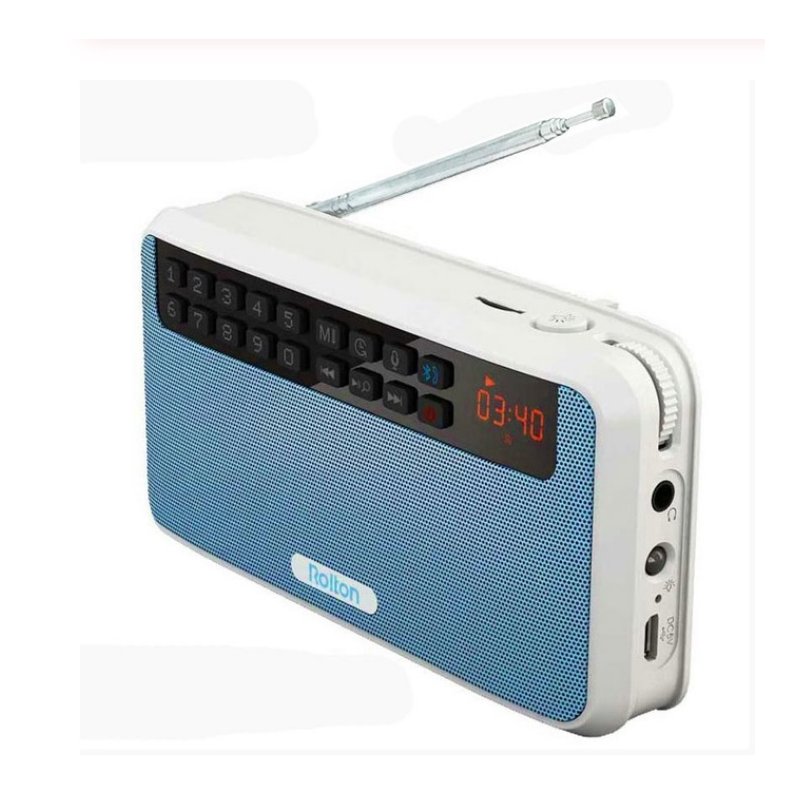 Rolton E500 Portable Stereo Bluetooth Speakers FM Radio Clear Bass Dual Track Speaker TF Card USB Music Player  blue