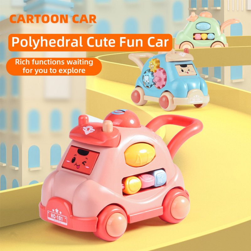 Inertia Car Toy For Kids Cartoon Face Changing Car Toy With Visible Colored Moving Gears Light Music Effects For Birthday Christmas Gifts 