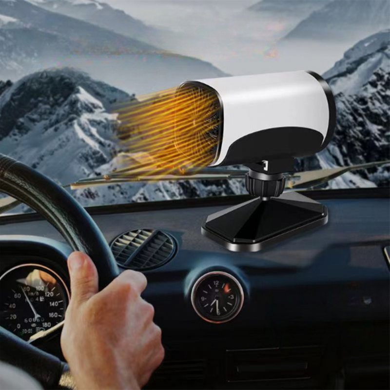 Car Heater Windscreen Defogger Cooling Heating Electric Blower Defroster Black and White 12V