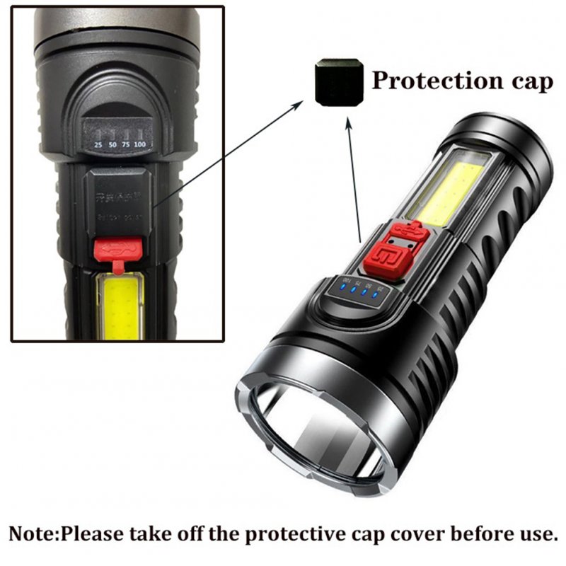 10w Outdoor Mini Portable Led Flashlight Rechargeable Multi-functional Ipx6 Waterproof Strong Light Work Lights Led Flashlight