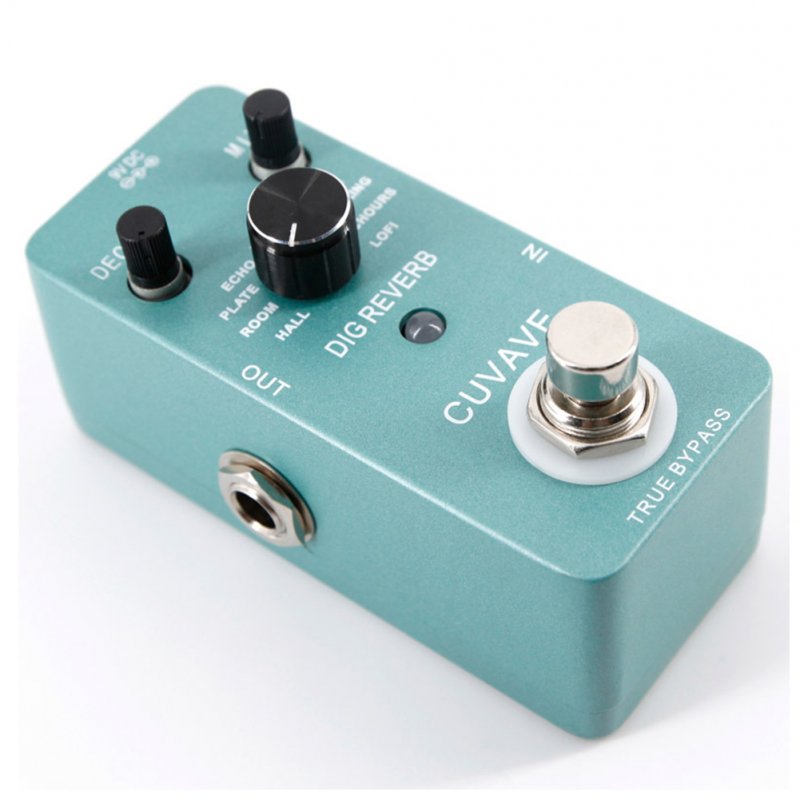 DIG Reverb Guitar Effect Pedal with 9 Reverb Types True Bypass Effects Stompbox Digital Audio Processor for Electric Guitar 