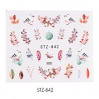 Nail Art Water Transfer Sticker Decals Flower Leaf Summer DIY Manicure Decor STZ 842