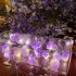 Natural Amethyst Decorative Lights Crystal String Lights Hanging Ornament For Room Wedding Decor colorful light