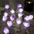 Natural Amethyst Decorative Lights Crystal String Lights Hanging Ornament For Room Wedding Decor white light