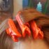 Natural Fluffy Hair Clip Curly Hair Plastic Hair Root Fluffy Clip Bangs Hair Styling Clip Candy Color Hairpins Hair Accessories yellow