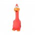 Natural Latex Screaming Chicken Squeeze Sound  Toy Anti squeeze Bite resistant Dog Squeaker Chew Training Toys Pet Products Red
