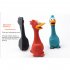 Natural Latex Screaming Chicken Squeeze Sound  Toy Anti squeeze Bite resistant Dog Squeaker Chew Training Toys Pet Products blue