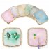 Natural Resin Stone Nail Art Color Palette Acrylic Gel Polish Holder Drawing Color Paint Dish Glue Pallet Display 3  blue