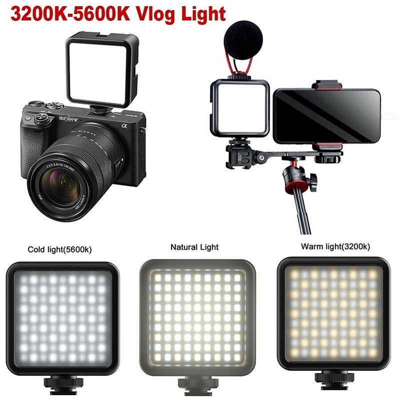 Vl81 3200k-5600k 850lm 6.5w Led Video Light With Cold Shoe Mini Vlog Fill Light 3000mah Battery Fill Light 
