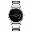 SKMEI Men Watch Silver Shell Black surface
